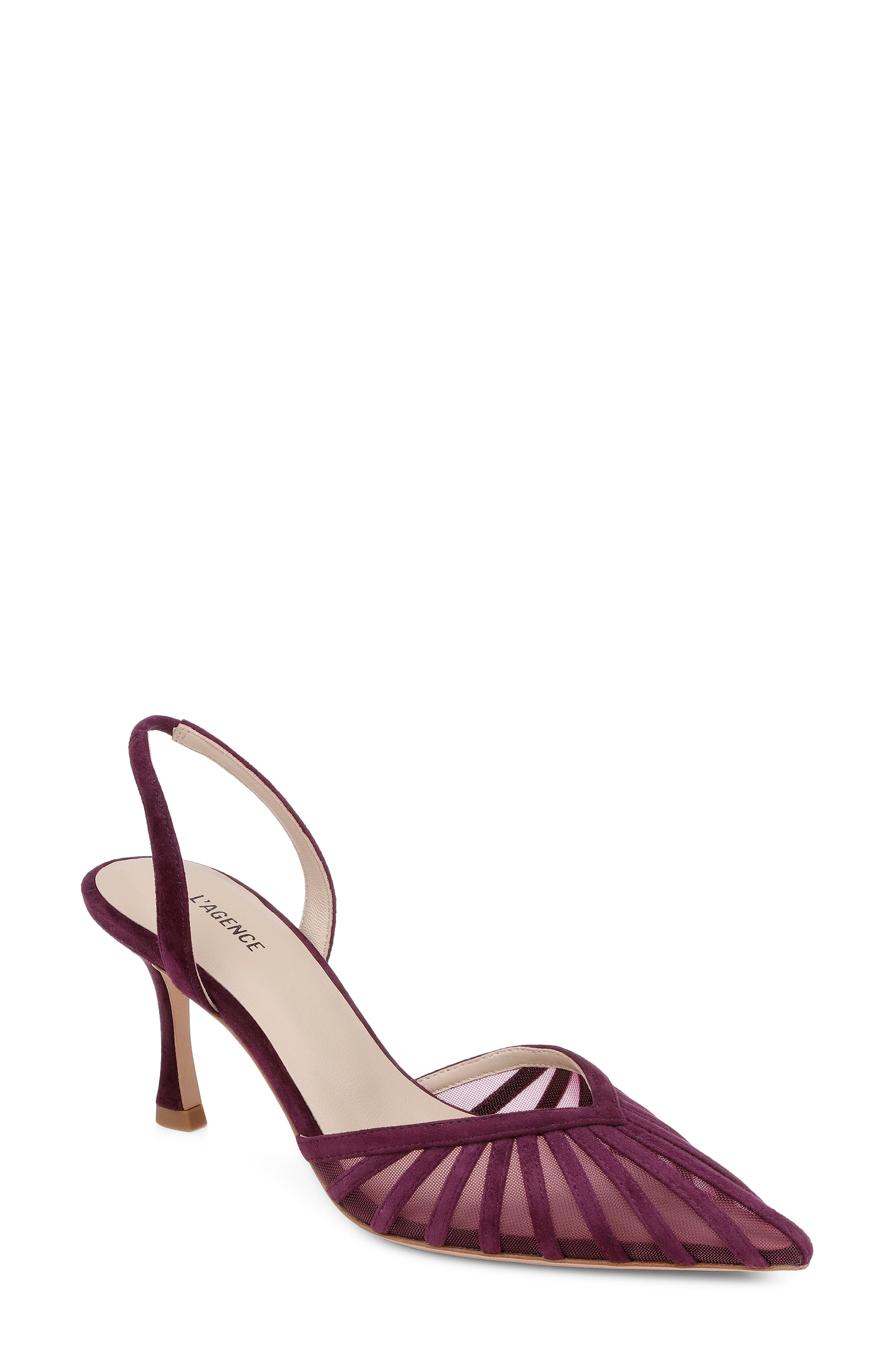 Mercer Slingback Pump, Main, color, BURGUNDY SUEDE