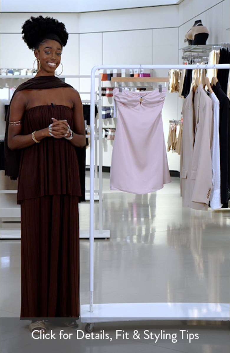 Americano Strapless Satin Cocktail Minidress, sales video thumbnail