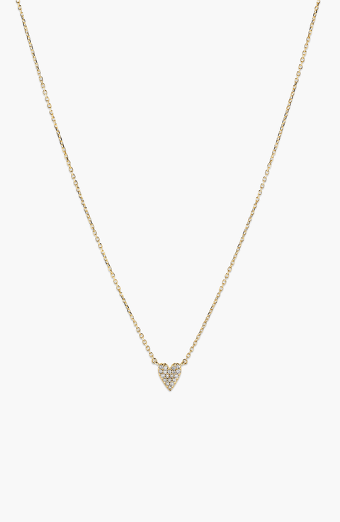 Heart Pavé Diamond Necklace
