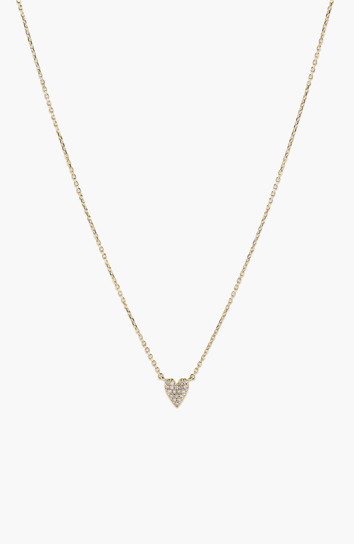 Mejuri Heart Pavé Diamond Necklace In Brown
