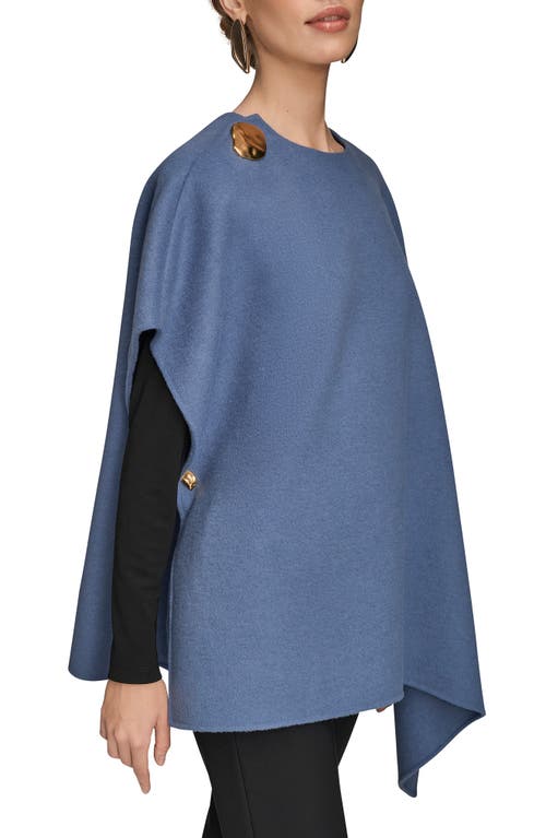Donna Karan New York Wool Blend Cape In Gray