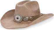 Tasha Western Cowboy Hat with Concho Leather Band