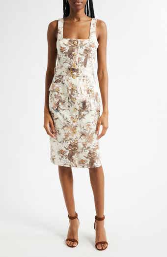 L'AGENCE Idy Jungle Print Belted Dress