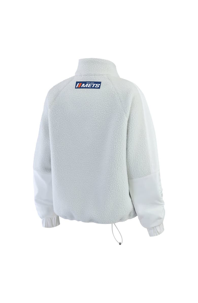 WEAR by Erin Andrews Women
s WEAR by Erin Andrews Gray New York Mets Polar Fleece Quarter-Zip Jacket, Alternate, color, Gray