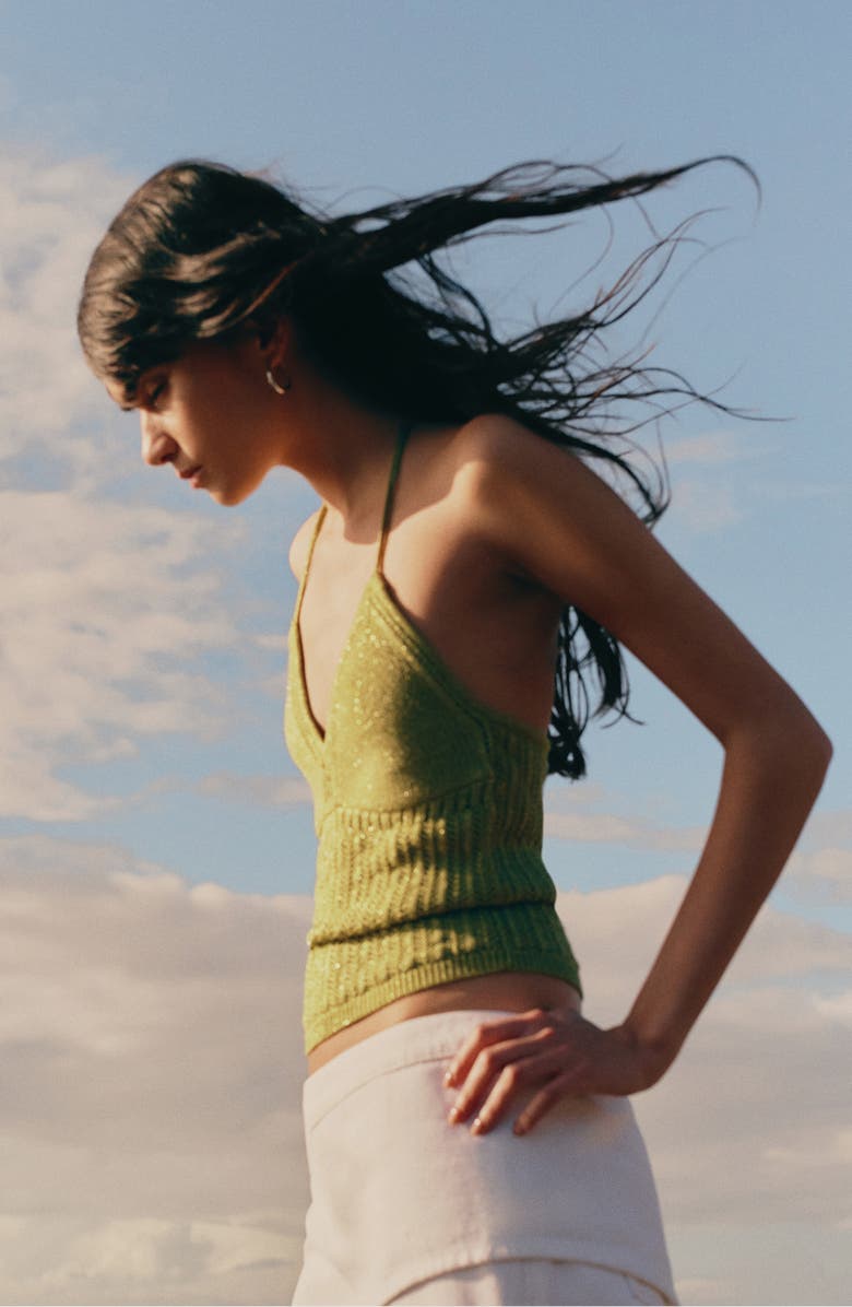 MANGO TEEN Halter Sweater Tank, Alternate, color,