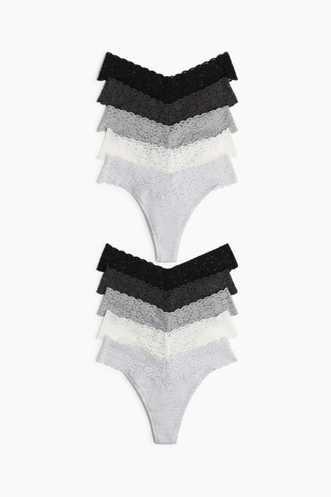 10-pack Lace Thong Briefs