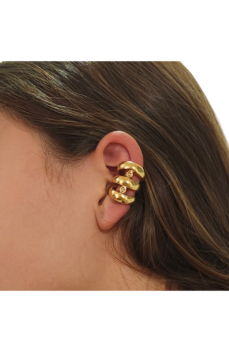 Daniela Millan Jewelry Rainbow Ear Cuff, Alternate, color, Gold