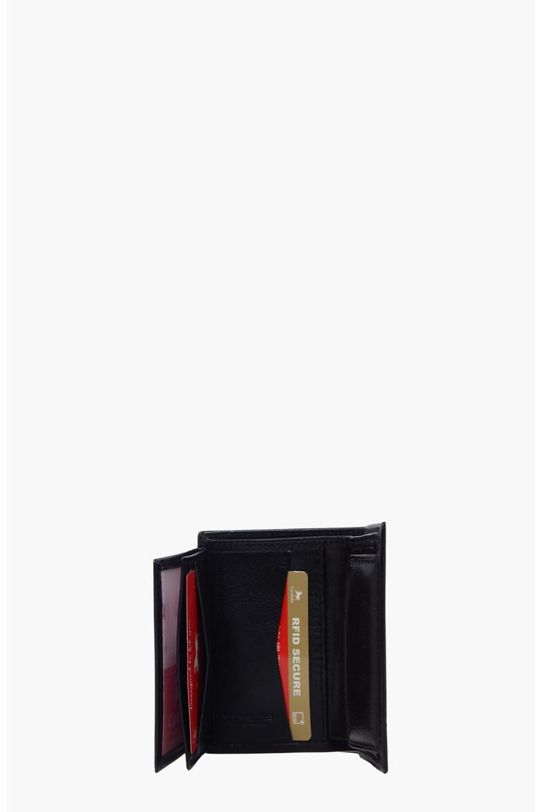 Gentleman Trifold Leather Wallet 522, Alternate, color, Black