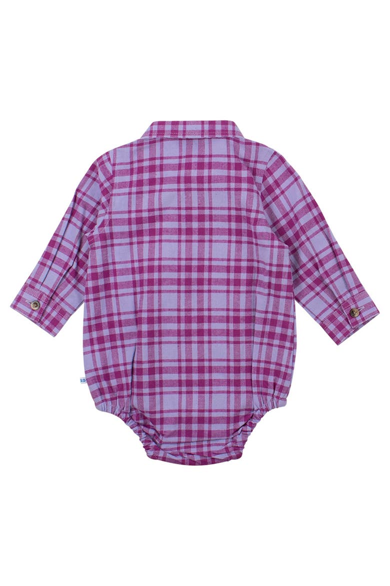 Baby Boys Long Sleeve Button Down Bodysuit, Alternate, color, Harper Plaid