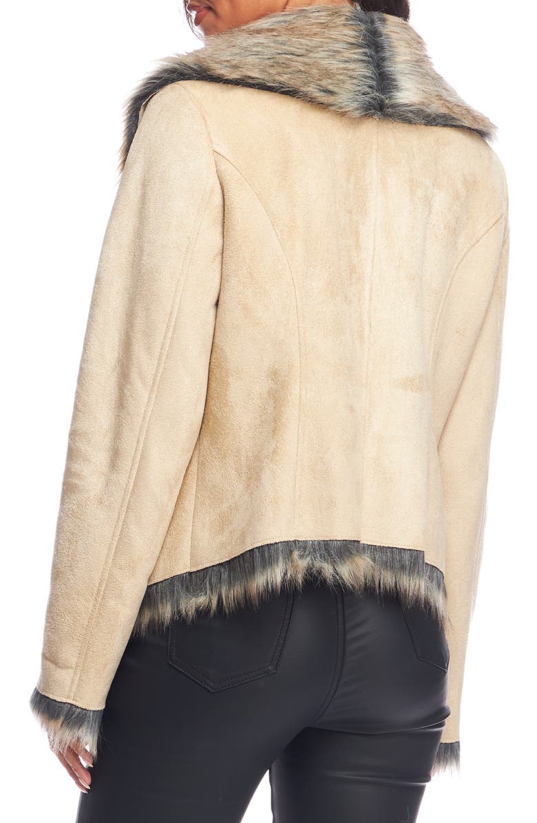 DONNA SALYERS FABULOUS FURS Denali Faux Suede & Faux Fur Jacket, Alternate, color,