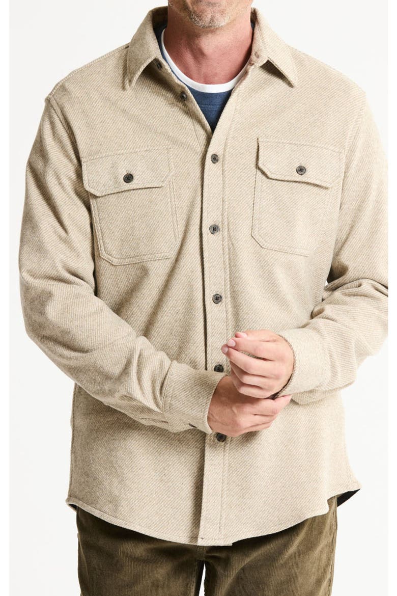 Stretch Twill Utility Overshirt, Alternate, color, BEIGE