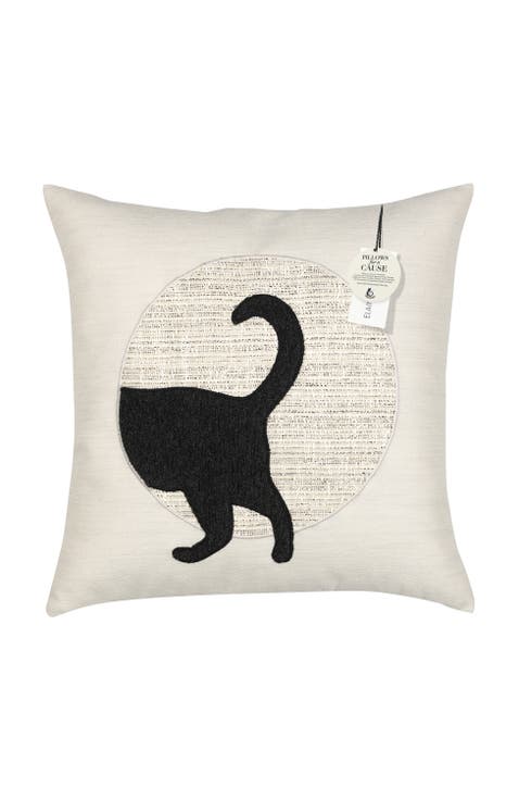 Unconditional Meow (Tail) Handmade Terry Indoor/Outdoor Pillow - SUPPORTS PETS