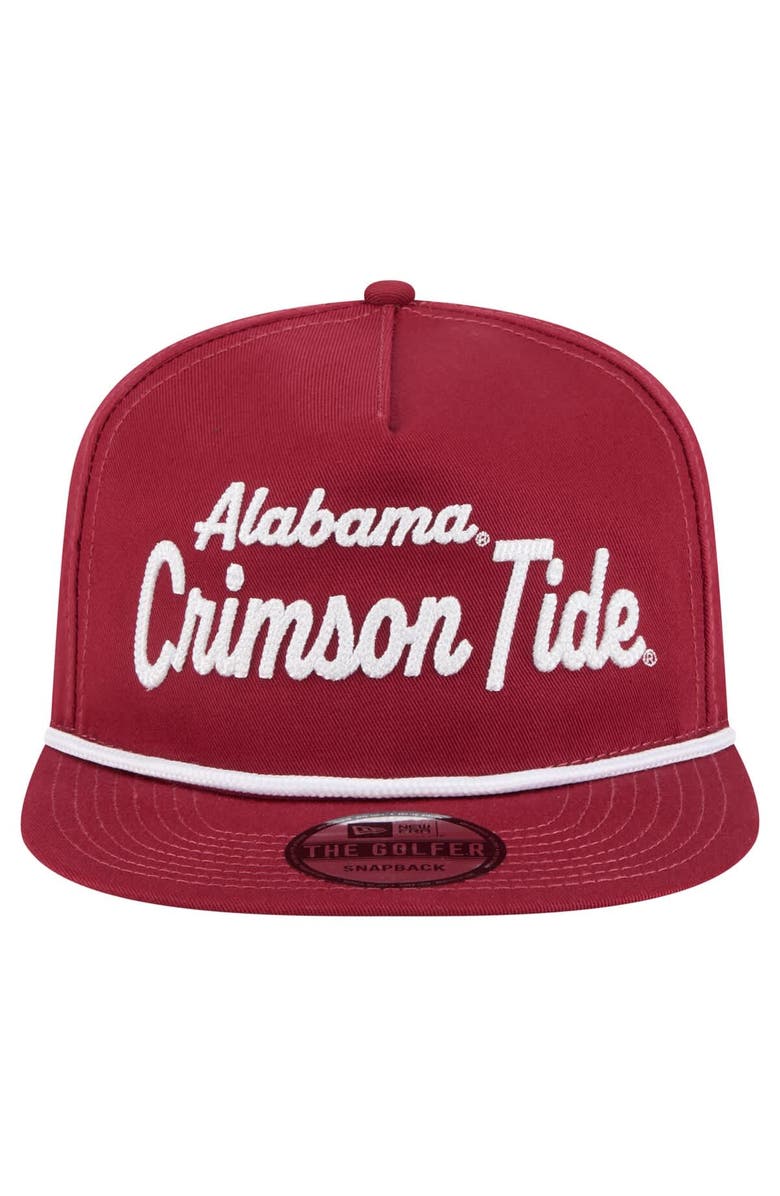 New Era Men's New Era Crimson Alabama Crimson Tide Adventure Team Text Golfer Snapback Hat, Alternate, color, 