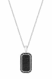 EFFY Spinel Pavé Tag Pendant Necklace