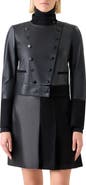 Akris Dean Leather Captain's Jacket