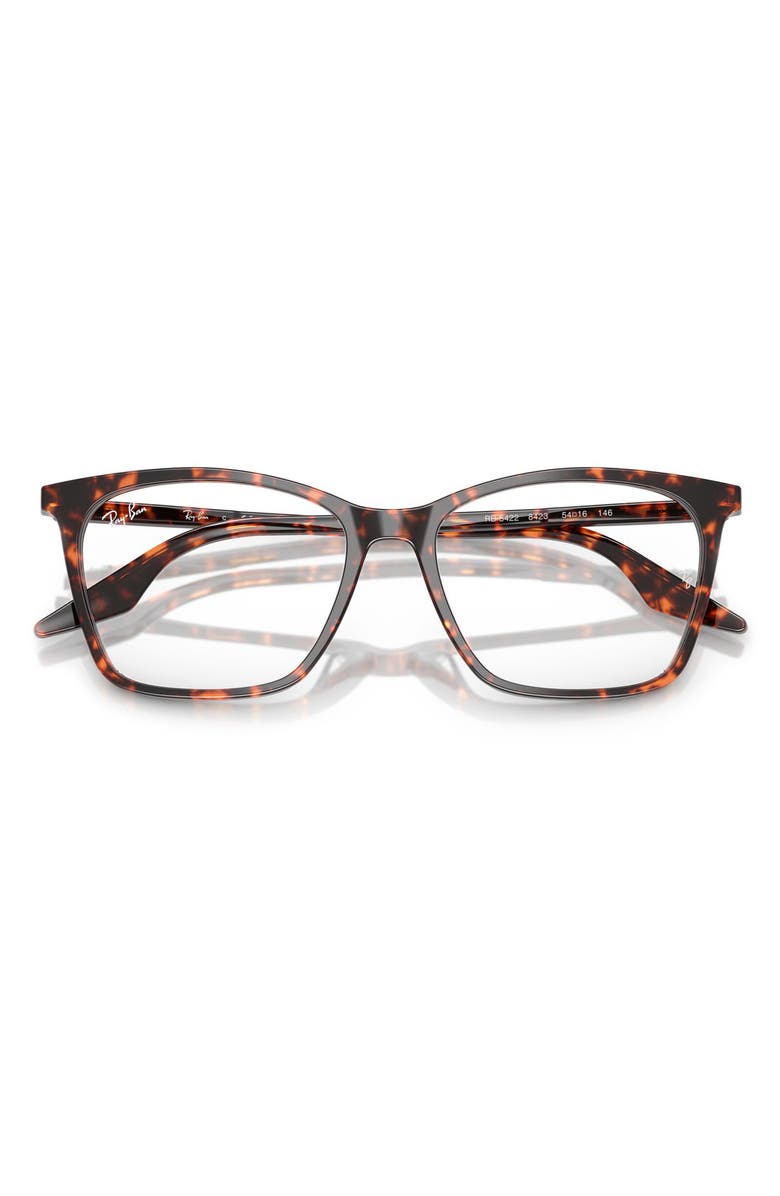 Ray-Ban 52mm Cat Eye Optical Glasses, Alternate, color, Red Havana