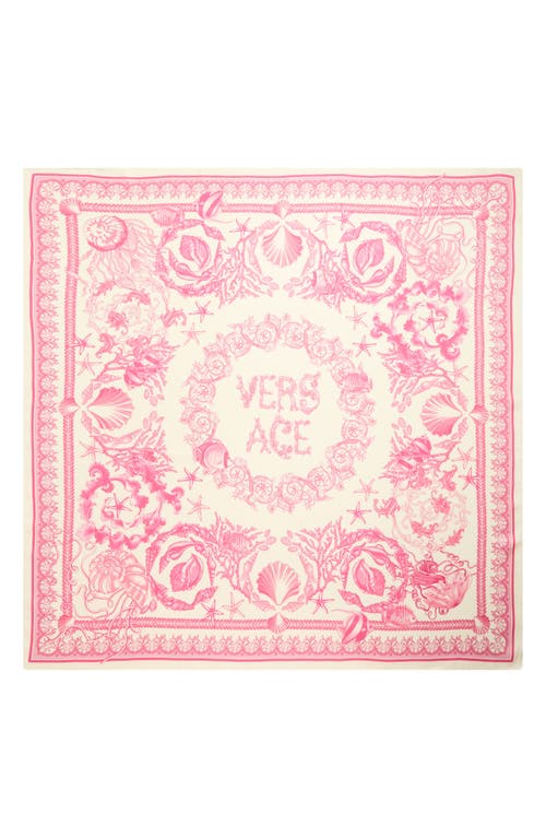 Versace Underwater Barocco Silk Square Scarf