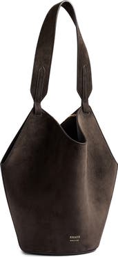 Khaite Mini Lotus Suede Top Handle Bag