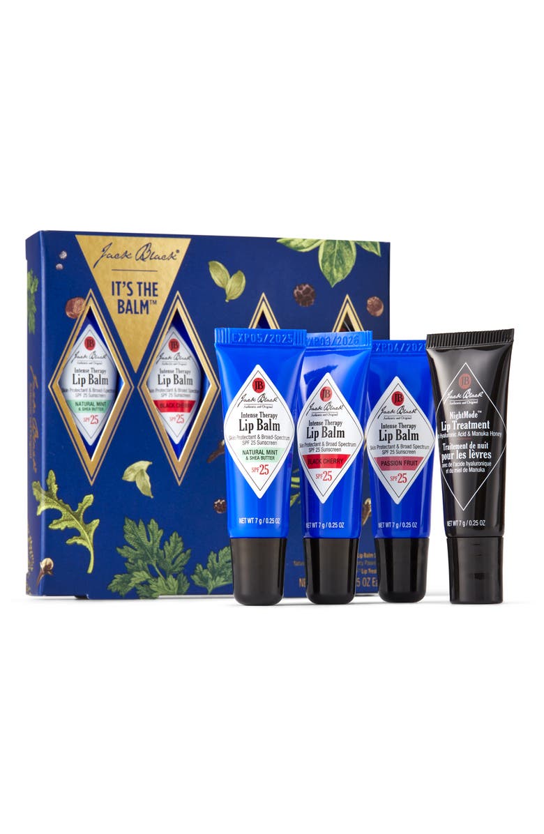 Jack Black It's The Balm Lip Balm Set (Limited Edition) $42 Value, Main, color,