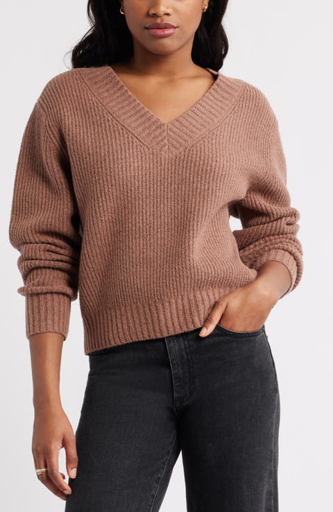 Rib V-Neck Sweater