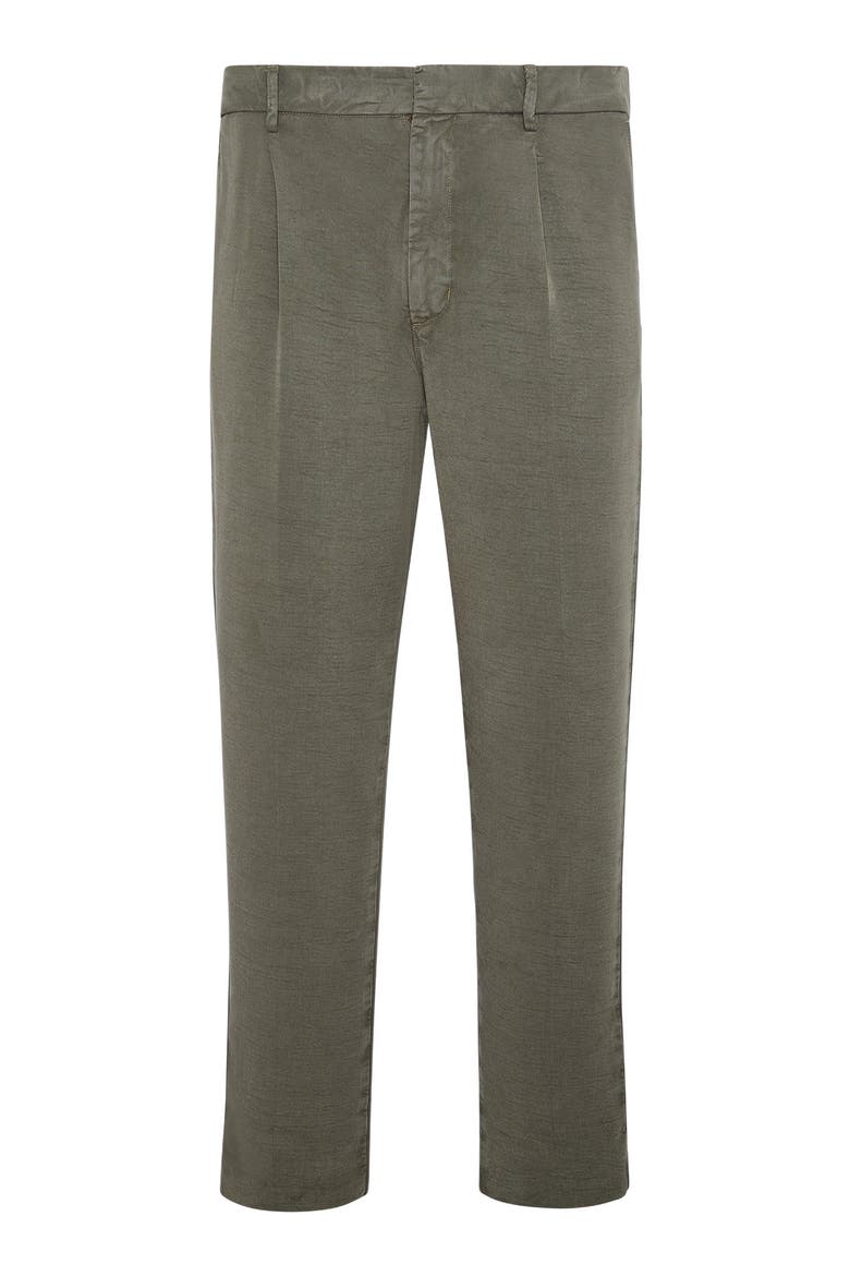 Pleated Lyocell Trousers, Alternate, color, Agave