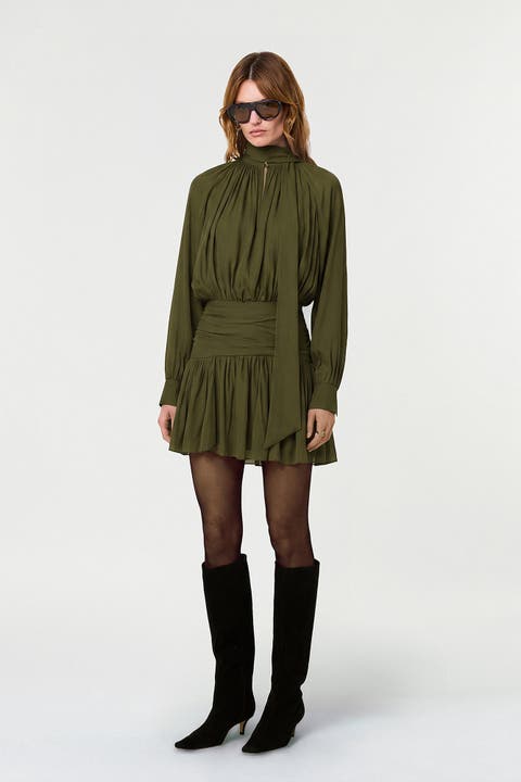 Courtney Front Neck Tie Mini Dress