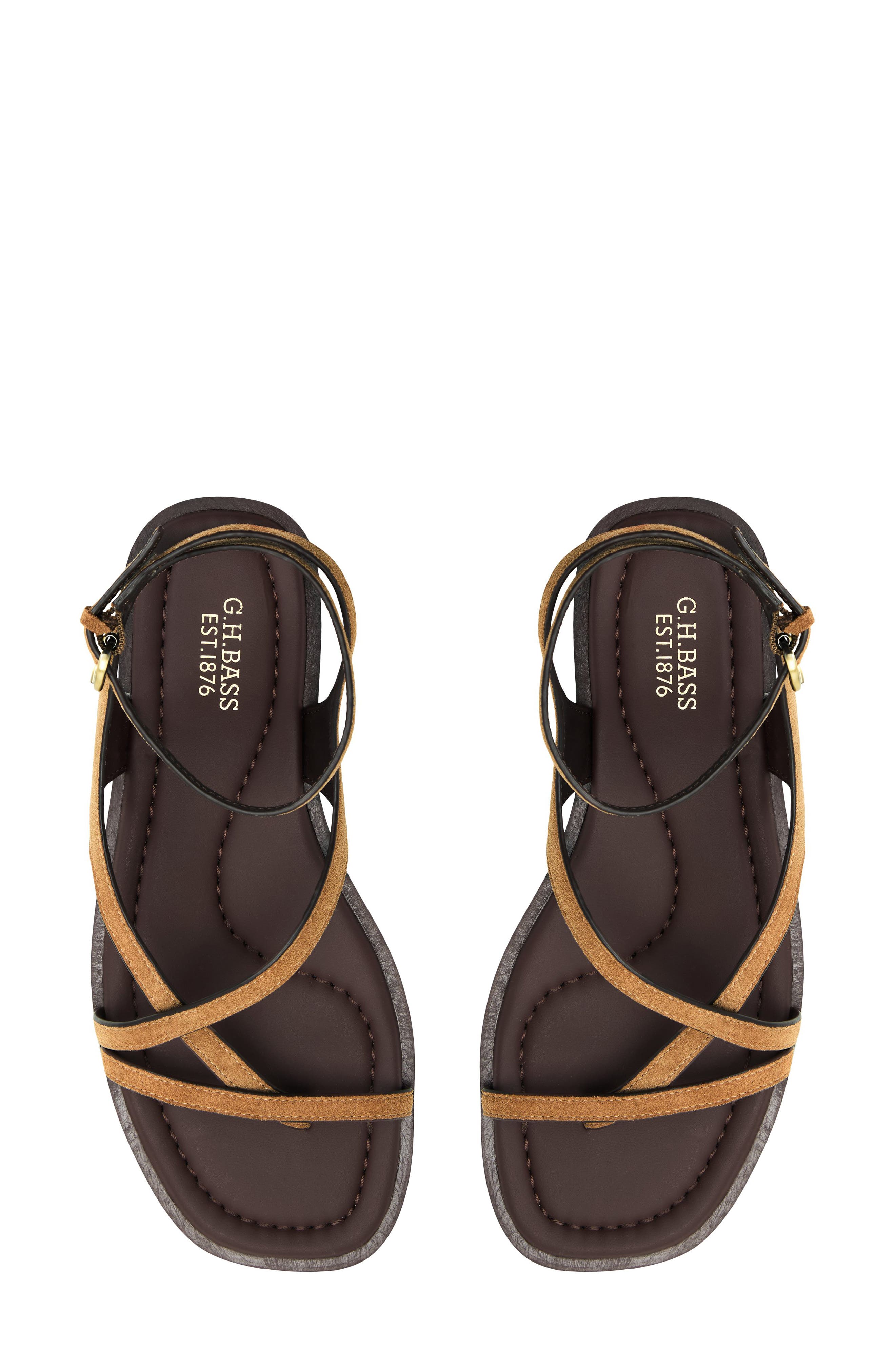 Palmer Ankle Strap Sandal, Alternate, color, LIGHT BROWN