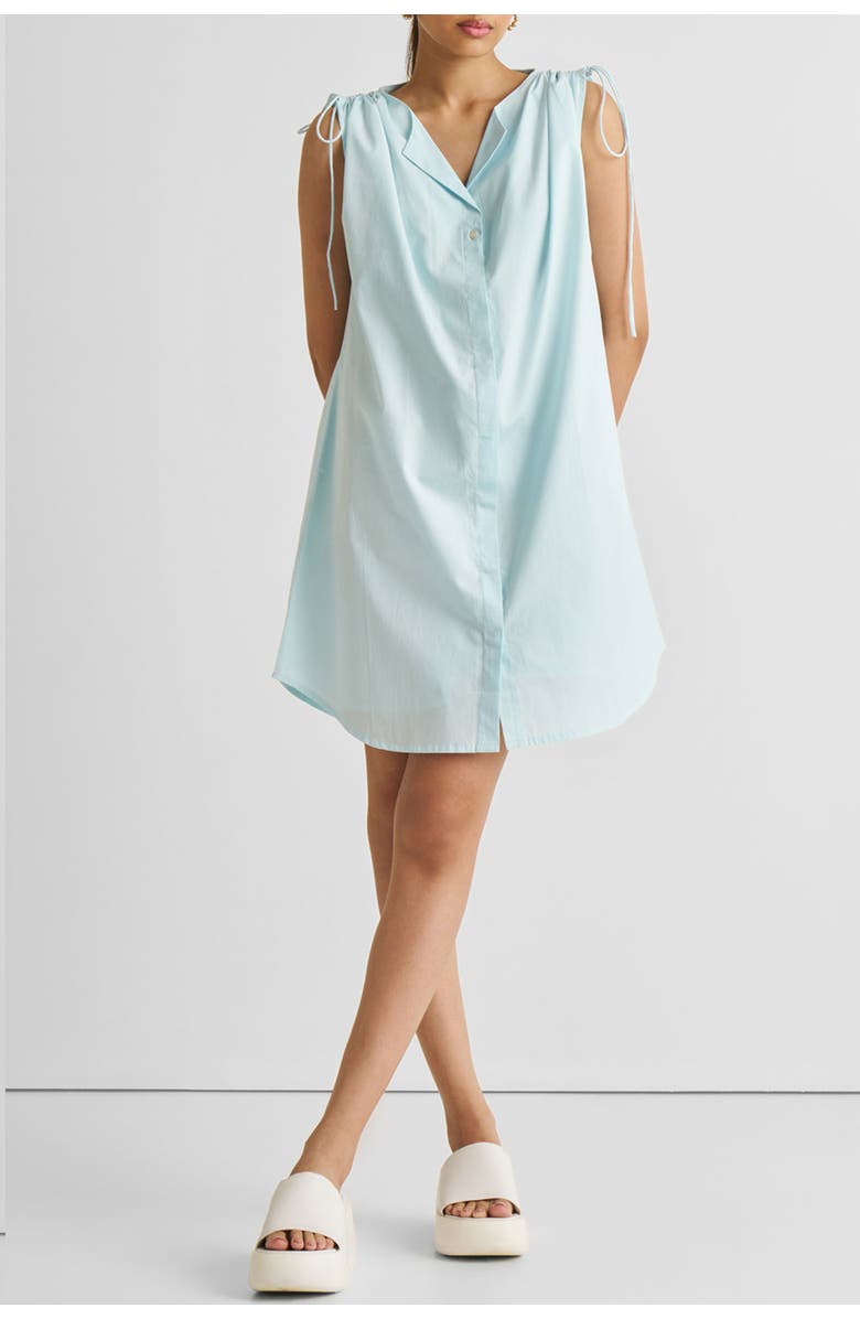 Reistor Shirt dress with Shoulder Tie Details, Main, color, Summer Blue