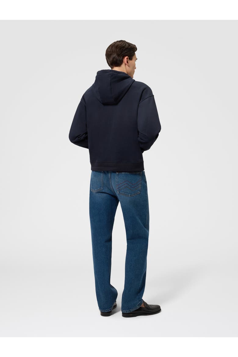 Cotton Zip-up Hoodie With Insert, Alternate, color, Blue