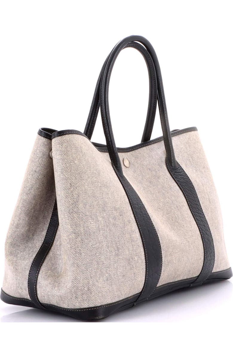 Pre-Owned Hermes Garden Party Tote Toile and Leather 36, Alternate, color, Noir