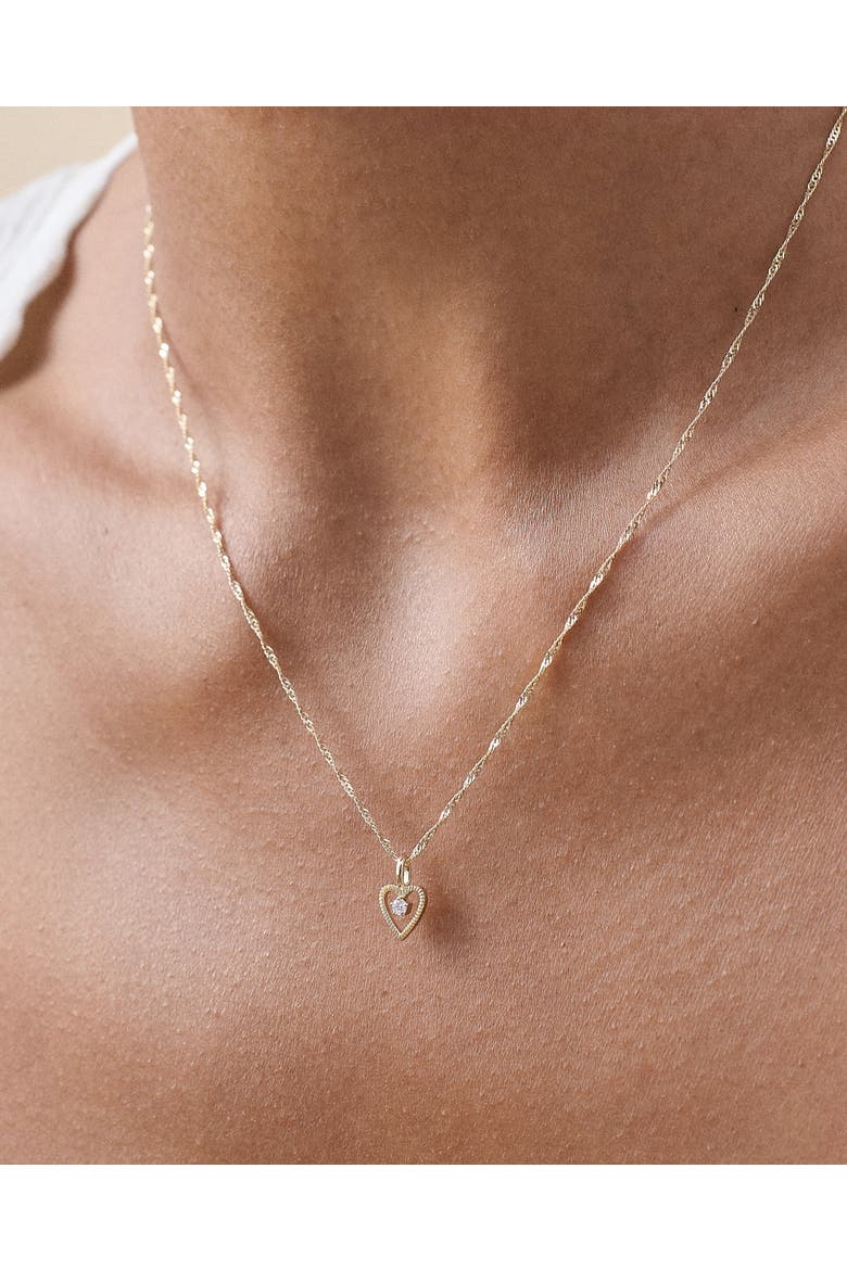 Heart Diamond Pendant Necklace, Alternate, color, Heart