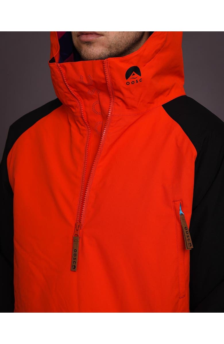 OOSC Snow Park Overhead Jacket - White & Red, Alternate, color, Red, White