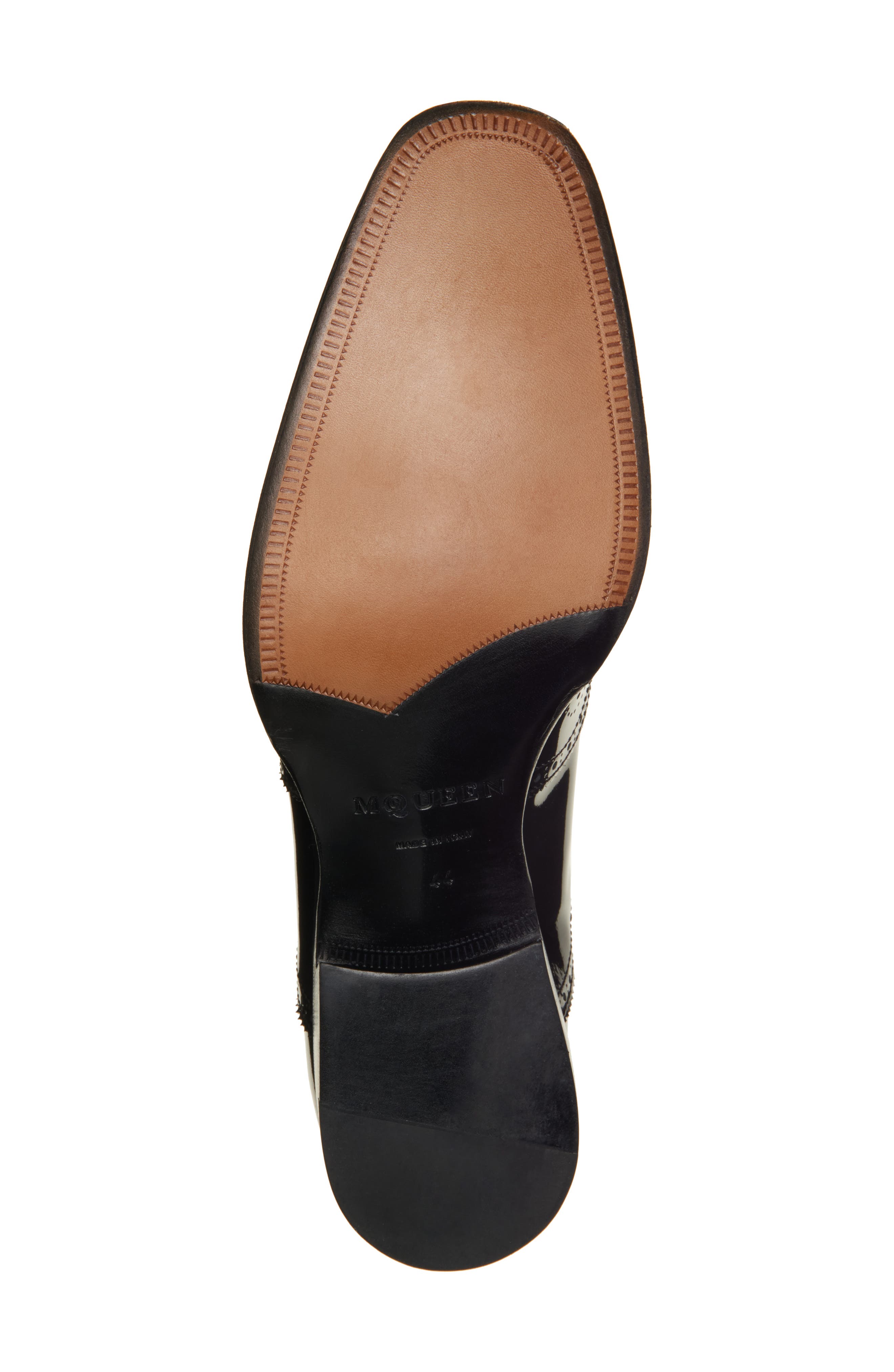 McQueen Jermyn Slip-On Wingtip Oxford, Alternate, color, Black