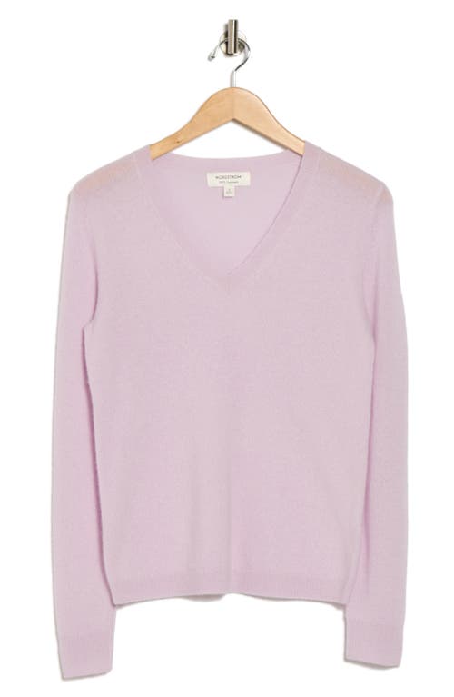 Nordstrom V-neck Cashmere Sweater In Purple