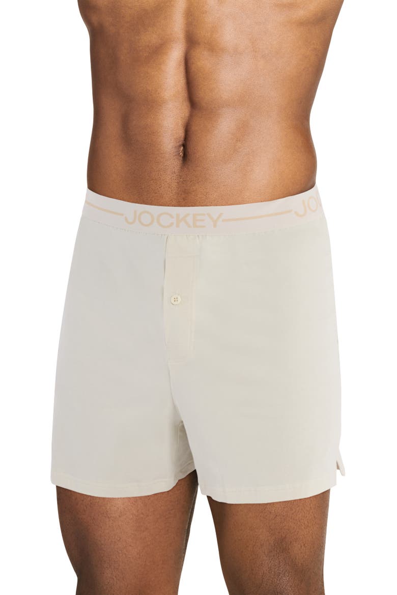 Men's Organic Cotton Stretch 4" Boxer, Main, color, Sandy Shimmer