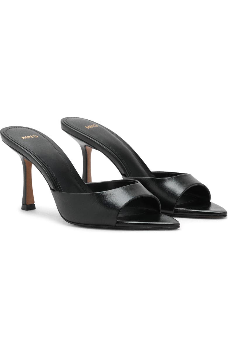 MANGO Pointed Toe Slide Sandal, Main, color, Black
