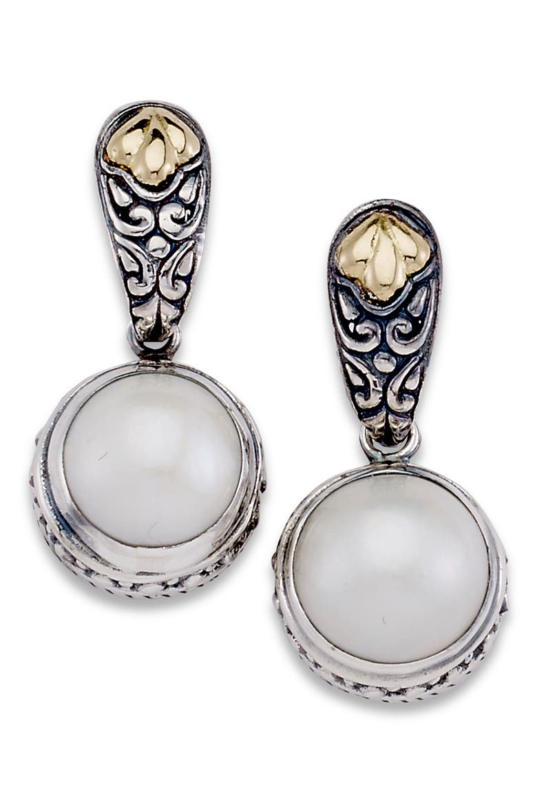Mabe Freshwater Pearl Drop Earrings, Main, color, WHITE