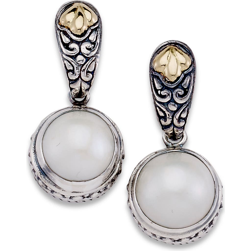 Samuel B. Mabe Freshwater Pearl Drop Earrings In White
