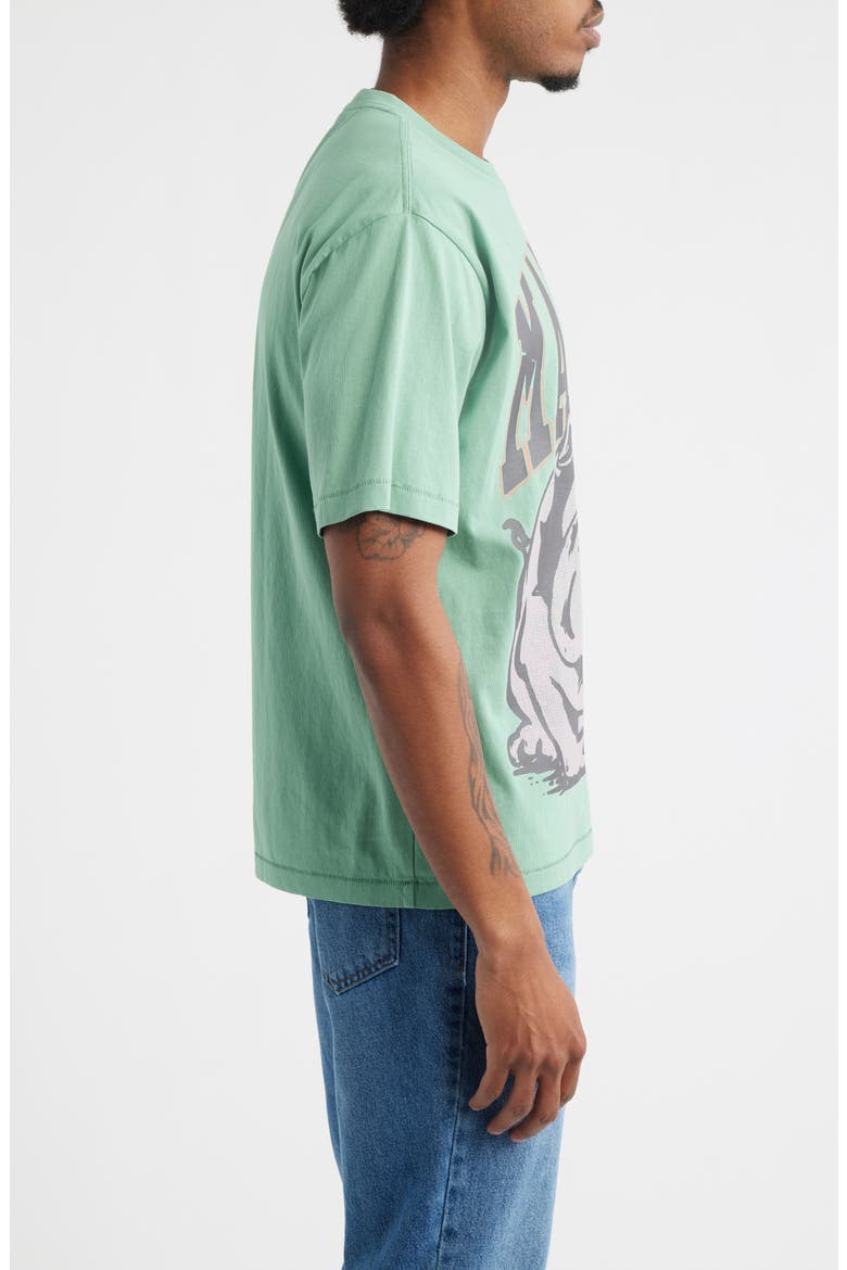 Angry Bulldog Graphic T-Shirt, Alternate, color, GREEN