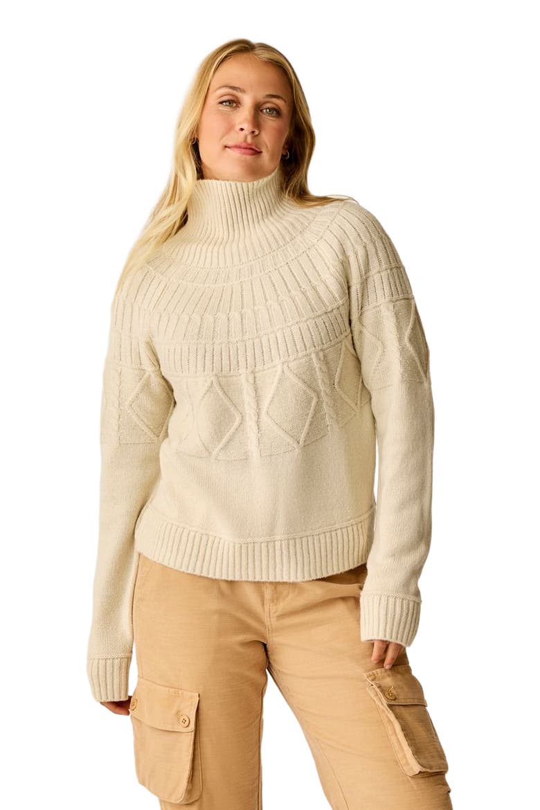 Neve Cable Turtleneck, Alternate, color, Birch