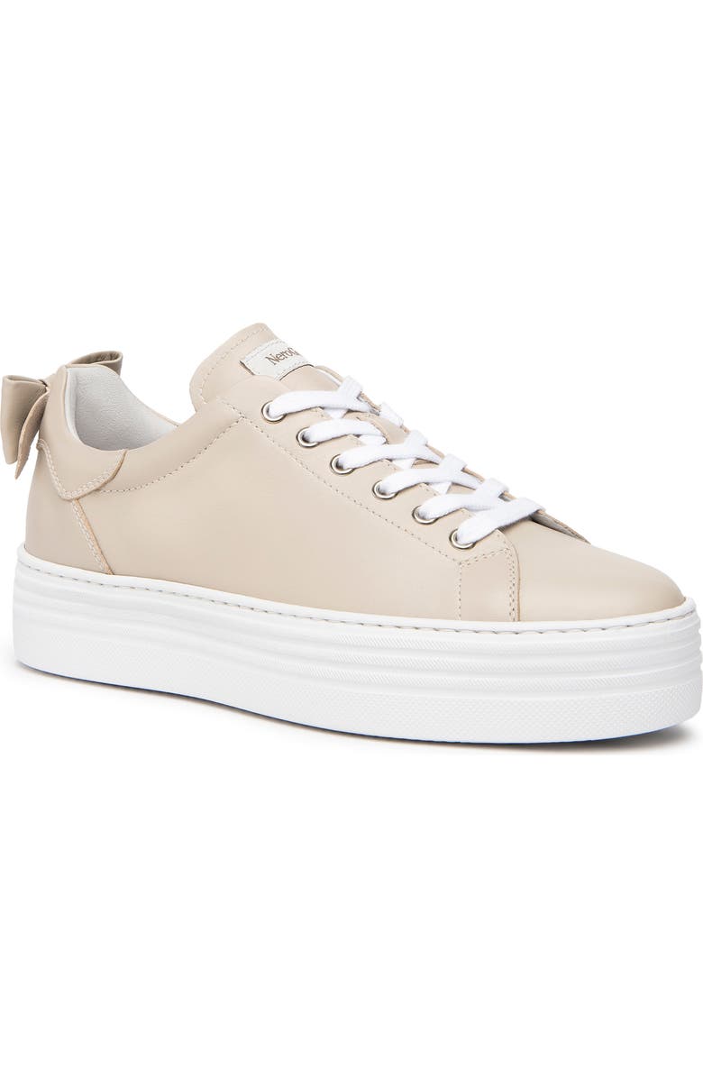 NeroGiardini Bow Platform Skate Sneaker, Main, color,
