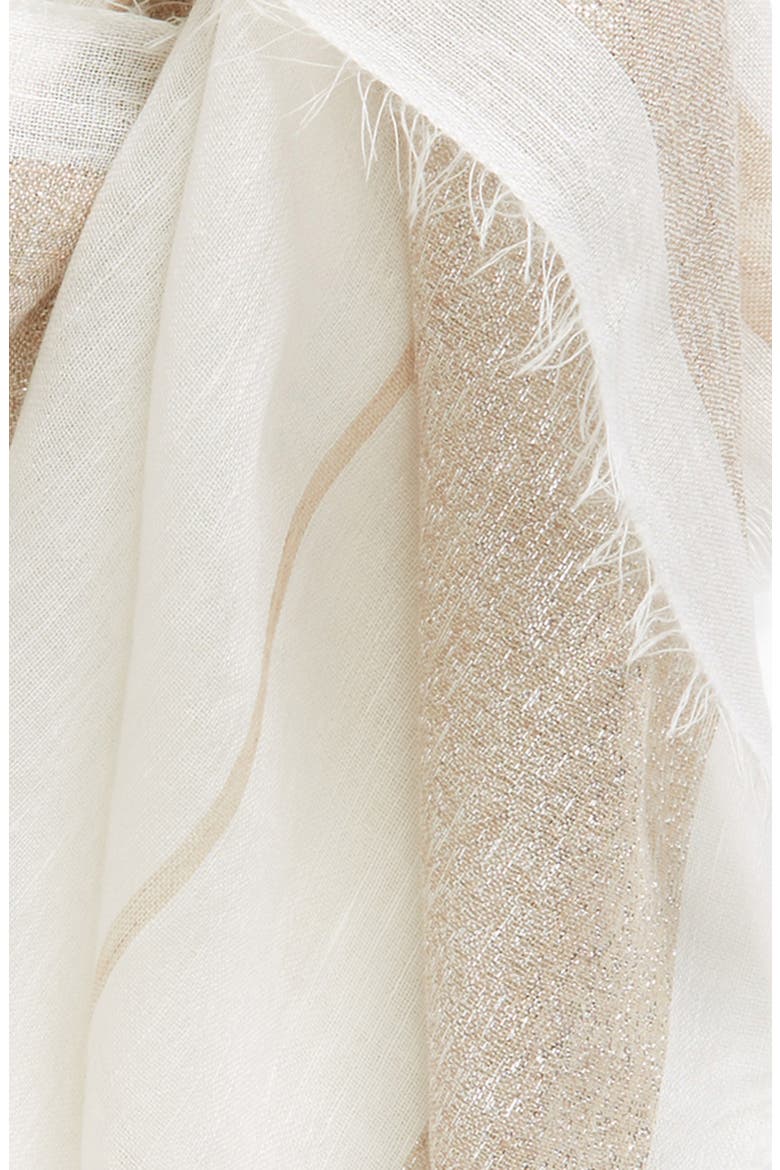 The Solitaire Metallic Long Scarf, Alternate, color, DIAMOND