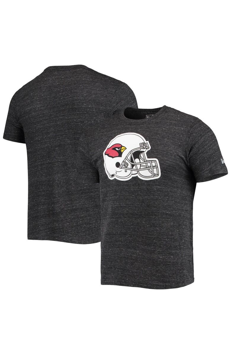 New Era Men's New Era Black Arizona Cardinals Helmet Logo Tri-Blend T-Shirt, Main, color, Black
