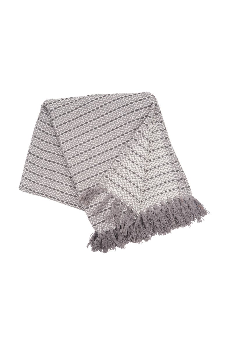 C&F Home Mini Chevron Throw Blanket Collection, Main, color, Grey