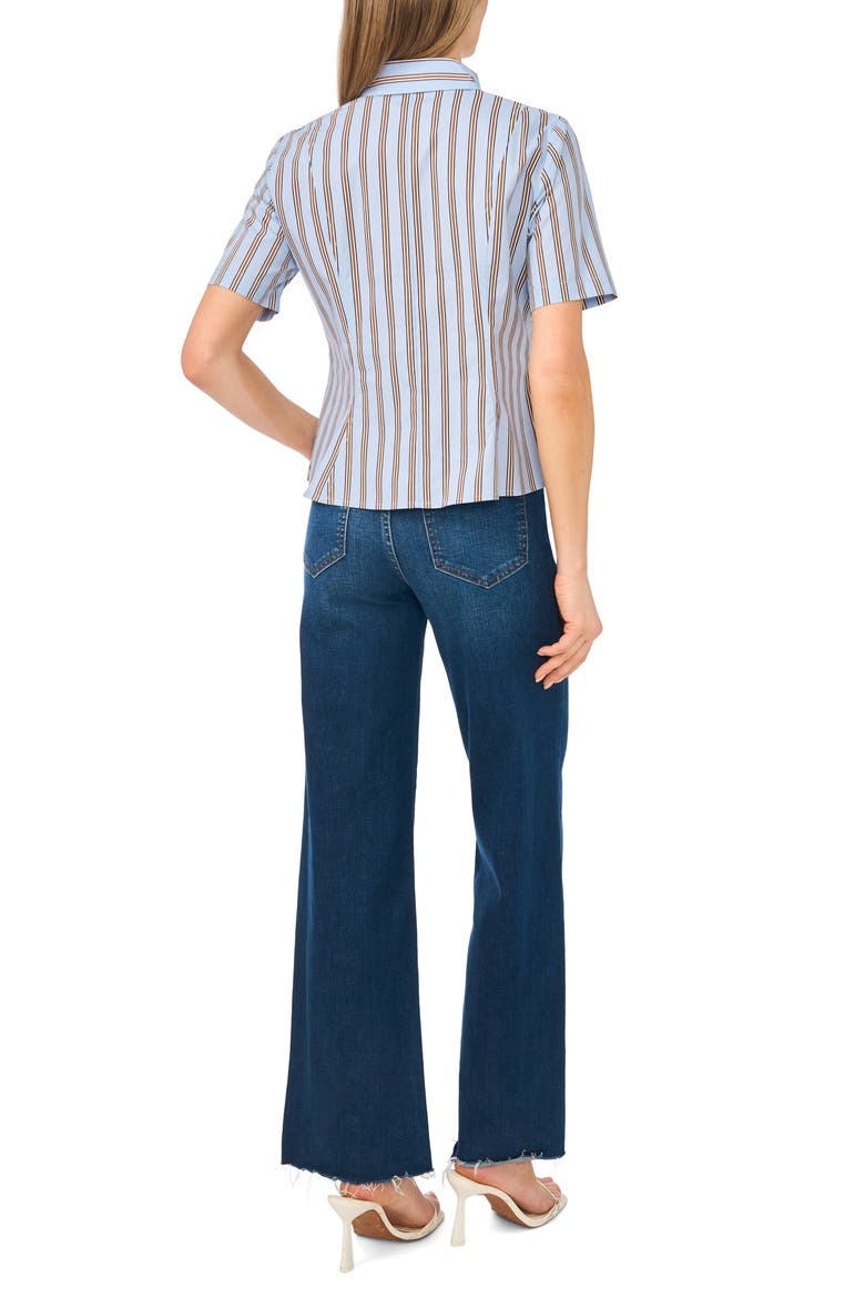 Princess Seam Button-Up Shirt, Alternate, color, LIGHT BLUE