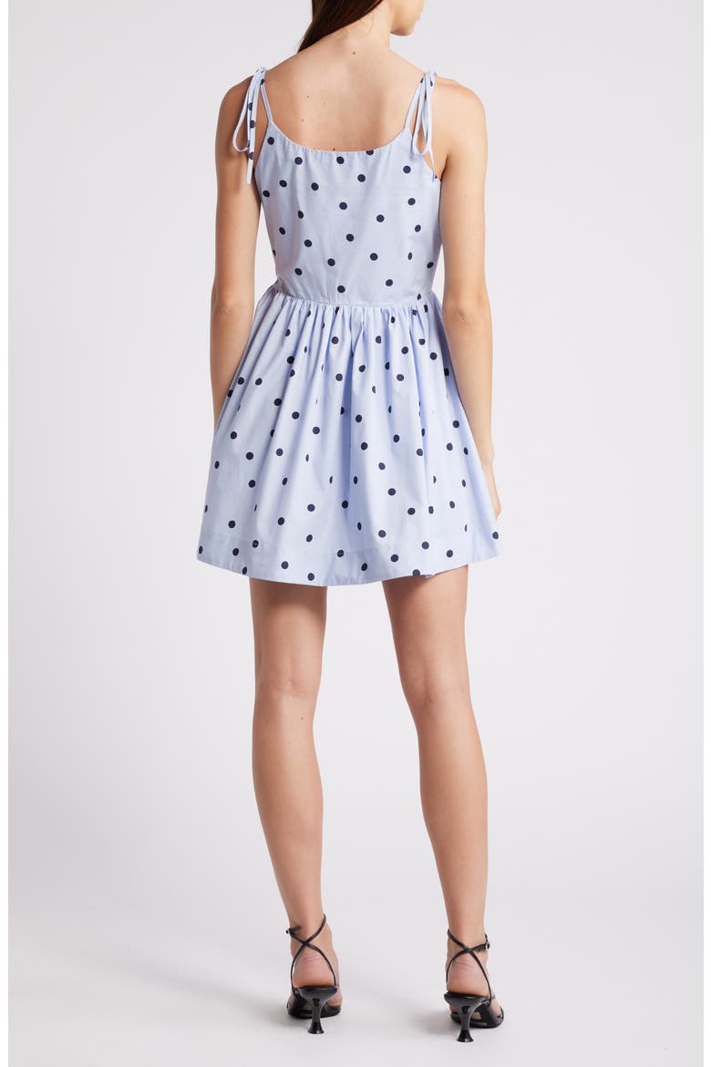 Polka Dot Minidress, Alternate, color, POWDER BLUE