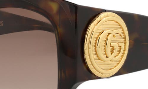 Gucci 54mm Square Sunglasses In Brown