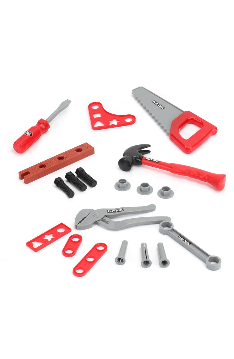 MISCO TOYS Tool Set 20 Piece Toy Kit Construction Tool Box, Alternate, color, Multicolored