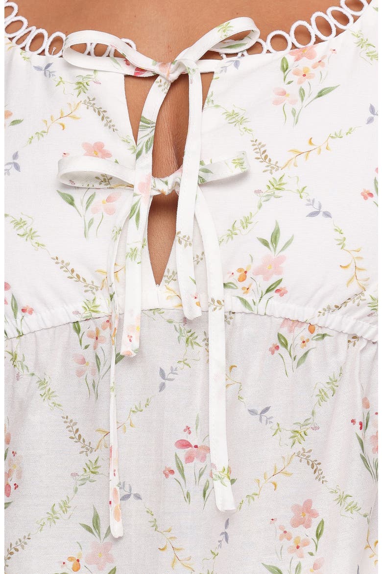 Gail Top, Alternate, color, WHITE VINTAGE FLORAL