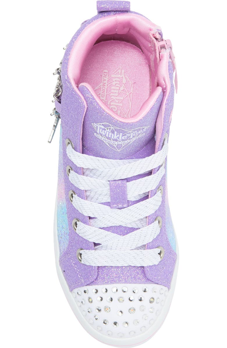 SKECHERS Kids' Twinkle Toes<sup>®</sup> Twi-Lites Light-Up High Top Sneaker, Alternate, color, Lavender/ Multi